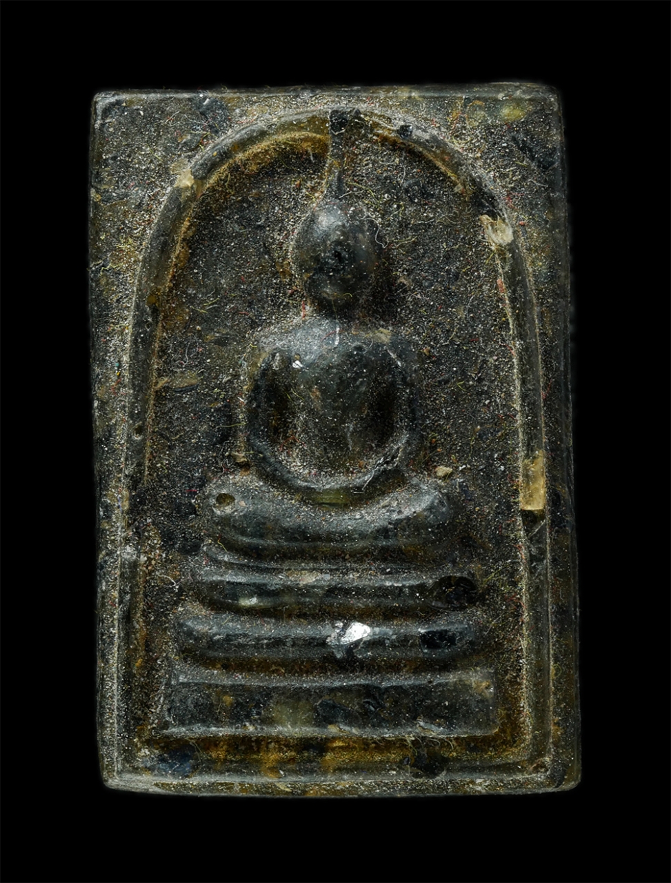 พระผงกล่องขาว17 (49)p.jpg - พระสมเด็นผงแผ่นทองคำเปลว พระเก่าสวย ไม่ทราบที่ | https://kamulet.in.th